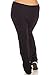 Active Womens Ladies Plus Size Yoga Pants (2XL, black)
