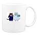 Mug with bride, wedding, cat, groom, marriage