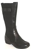 HUSH PUPPIES LADIES MID CALF LEATHER BOOTS Black