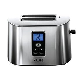 Krups TT6190 Stainless-Steel 800-Watt 2-Slice Digital Toaster