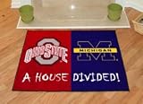 Michigan Wolverines House Divided Rug Mat