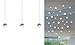 Sonneman Lighting Grapes 3-light LED Satin Nickel Rectangle Canopy Pendant, White Glass with All Small Grapes