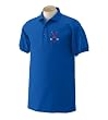 Personalized custom embroidered ice hockey sticks design on polo shirt