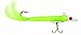Got-Cha Plastic Lure Chart, 3-Inch/1-Ounce, White Head/Chartreuse Tail