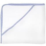 Trend Lab Hooded Towel in Blue Seersucker Trimmed Terry Velour