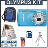 Cheap Olympus Stylus 5010 Digital Camera Kit,- Blue - with 8GB SD Memory Card, Camera Case, Table Top Tripod, Spare LI-42B Type Lithium-ion Battery, EZ Digital Photography Guide Card