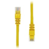 5 FT RJ45 CAT (6E) 550MHZ MOLDED NETWORK CABLE - YELLOW - Lifetime Warranty