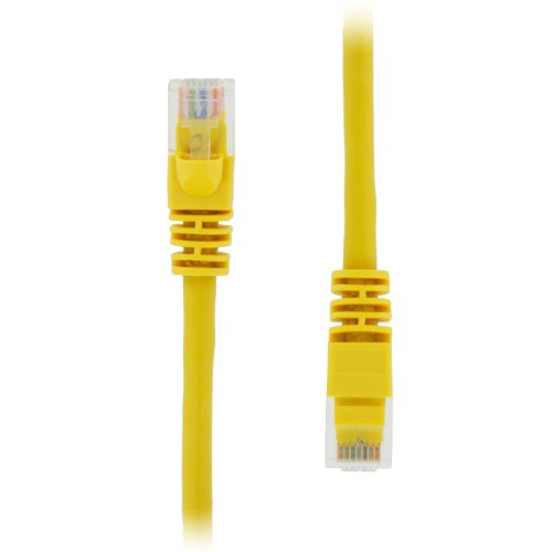 6 FT RJ45 CAT (6E) 550MHZ MOLDED ETHERNET NETWORK PATCH CABLE - YELLOW - Lifetime Warranty