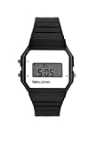 Breo Luminex Unisex Retro Cool Watch with LCD Dial and Black Plastic Strap