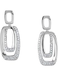 14K White Diamond earrings Pair 3 4 Ct Tw