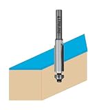 06-095, 1/4 Shank Flush Trim Router Bit, 3/8 Cutter Diam., 1 Cutter Height With Downshear Cutting Action