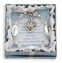 Clearly Charming Peace, Hope, Serenity Silver & Crystal Expressively Yours Bracelet