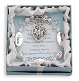  : Clearly Charming Peace, Hope, Serenity Silver & Crystal Expressively Yours Bracelet