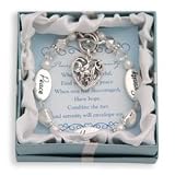 Peace, Hope, Serenity Silver and Crystal Expressively Yours Bracelet