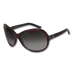 Tres Noir Optics NEUTRON BOMB Sunglasses DARK RED+HORN FRAMES / SMOKE GRADIENT CR39 LENSES