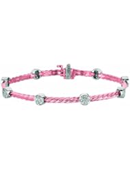 0.63 Carat Diamond Twisted Rope Bangle Round Bracelet 14K Pink Gold