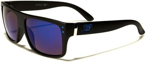 Wayfarer Sunglasses Classic 80's Vintage Style Design (Dxtreme Revo Blue Trim)