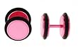 Anodized Pink Stainless Steel Fake Plug - 8mm - 16G wire - Sold as a Pair