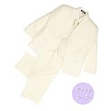 LG New Boys Cream 5 Piece Jacket Cream Cravat Shirt Pants Waistcoat Wedding Pageboy Suit Size 0/3 Months-13/14 Years