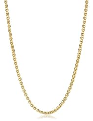 Italian 14k Yellow Gold 1mm Spiga Wheat Chain Necklace