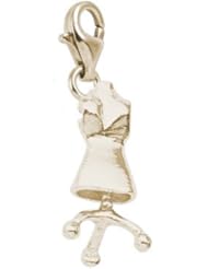 Rembrandt Charms Dress Form Charm with Lobster Clasp, 10K Yellow Gold