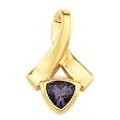 14K Yellow Gold Amethyst Pendant