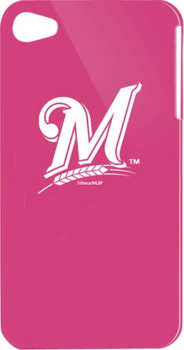 Tribeca  FVA4416 Varsity Jacket Pink Solo for iPhone 4, Milwaukee Brewers - Pink