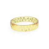Clear Gold Resin Bangle Bracelet with Gold Letters From Barrocos