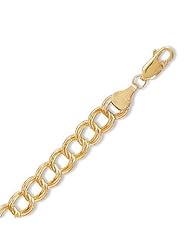 8 Inch 14/20 Gold Fill Large Charm Chain Bracelet