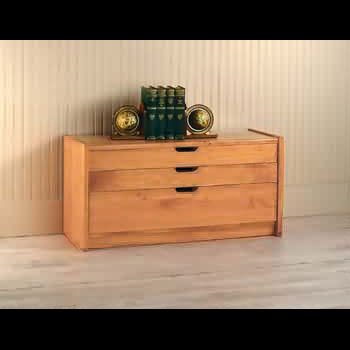 Drawer Chests Honey Pine, Documnet Chest Honey Pine Finish 16 1/2 in. H