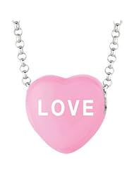 Sweethearts Enamel "Love" Heart on 16" Necklace Pendant with Gift Box