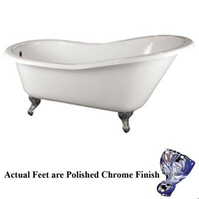 Barclay CTSN60-WH-CP Cast Iron Soaking Tub
