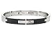 Men's Black and Stainless Steel Bracelet w/Diamond Accent by ROSSO
