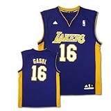 adidas Los Angeles Lakers Pau Gasol New Revolution 30 Replica Road Jersey