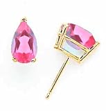 14k 8x5mm Pear Pink Tourmaline earring XE81PT