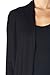 82 Days Women’s Casual Lightweight Long Sleeve Open Front Cardigan Made In USA Large Black