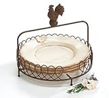 ReviewsSet Of 4 Embossed Country Rooster Plates With Plate Stand Wonderful Rooster Kitchen Decor Set Of 4 Embossed Country Rooster Plates With Plate Stand Wonderful Rooster Kitchen Decor