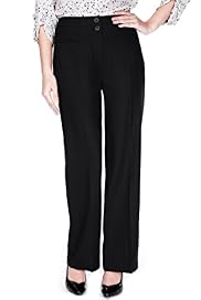 Linen Blend Straight Leg Trousers
