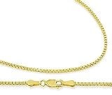 Box Chain 14k Yellow Gold Necklace Solid .8mm