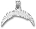 San Diego Chargers 1/2 Lightning Bolt Pendant - Sterling Silver Jewelry