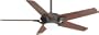 Casablanca Fan Co. Bel Air Oil-Rubbed Bronze Indoor Ceiling Fan with B619 Dark Cherry Blades
