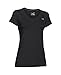 Under Armour Women's HeatGear Armour Short Sleeve, Black (001)/Metallic Silver, Medium