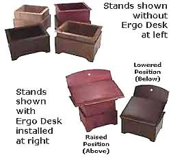 Ergo Desk - 600T - Stand-Up Ergo Desk Lifting Platform - Teak -