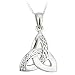 Sterling Silver Celtic Trinity Knot Pendant Necklace - Made in Ireland
