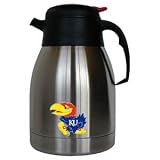 New Kansas Jayhawks Coffee Carafe A Metal School Logo W/ Enameled Finish Stainless Steel 2 Liter Stainless Steel Coffee Bottle
