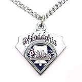 Philadelphia Phillies Chain Necklace & Enameled Pewter Pendant - MLB Baseball Fan Shop Sports Team Merchandise
