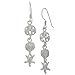 Sterling Silver Etched Nautical Earrings title=
