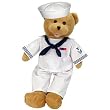 Animated Musical Military Singing Bear Plush Toy - Navy Uniform