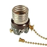 962 lamp socket interior, bakelite, pull chain switch.