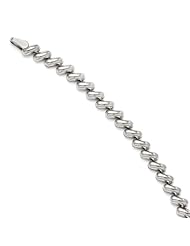 Leslies 14k White Gold Polished Bracelet Length 7"